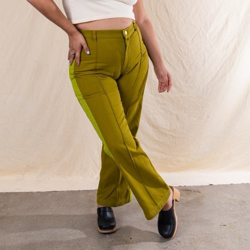 Big Bud Press Cavalry Pants - upcycled with glow in the dark paint - L